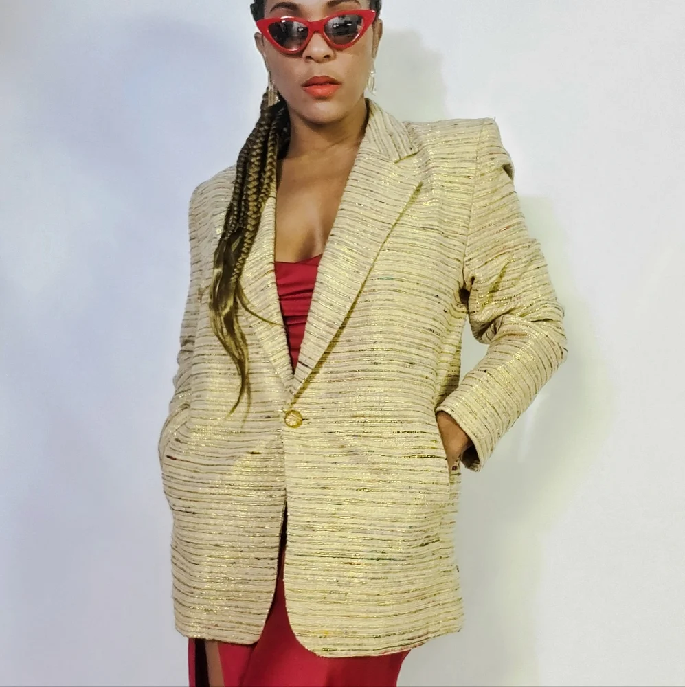 Metallic Tweed Blazer - Picture 4 of 9
